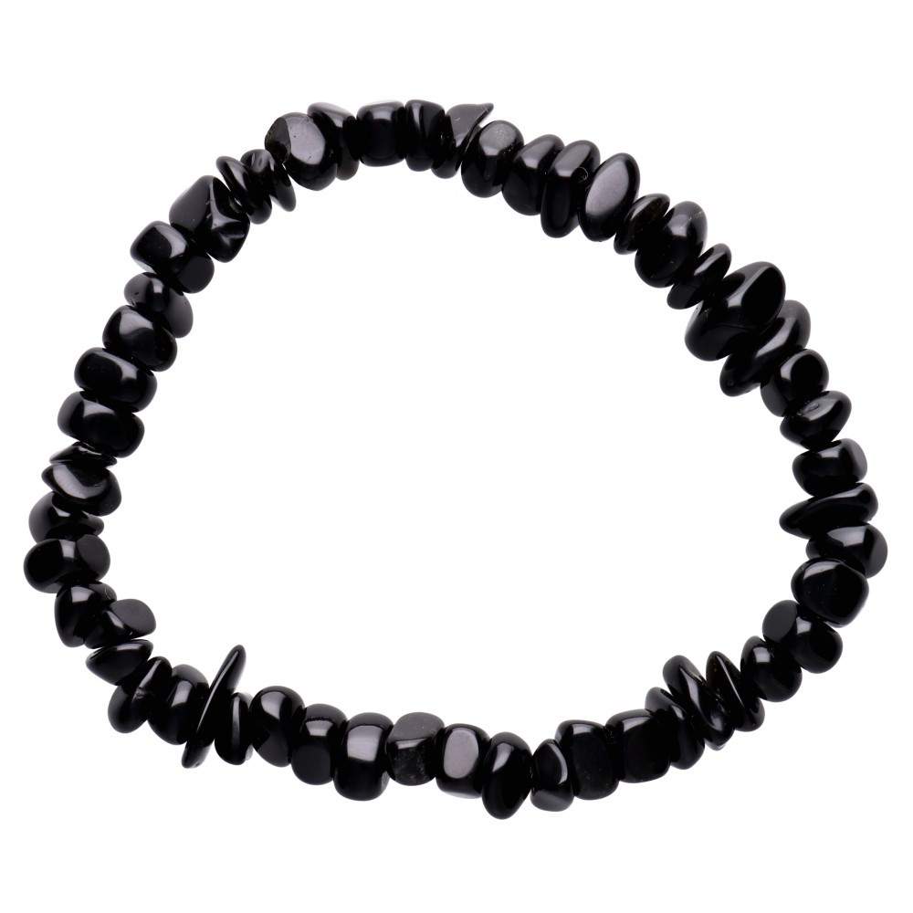 Black Obsidian Crystal Chip Bracelet - Flying Wild