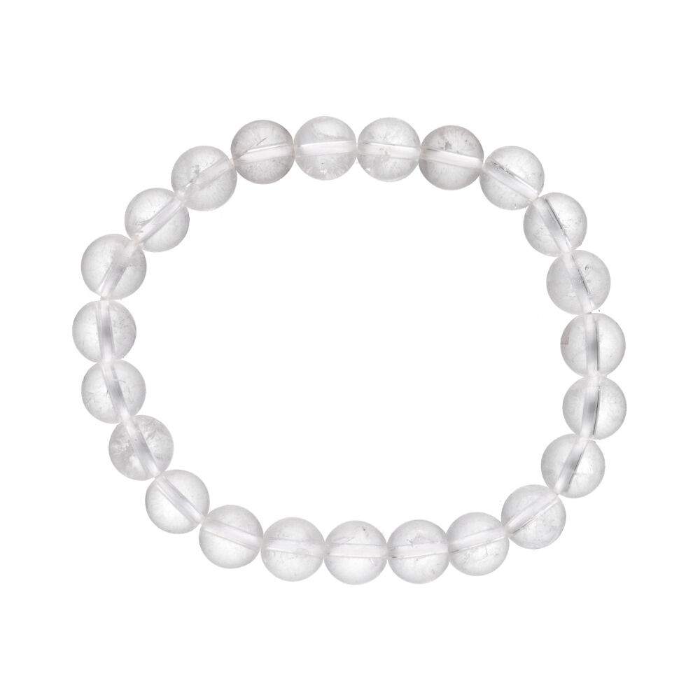 Clear Quartz Bead Bracelet 8mm - Flying Wild