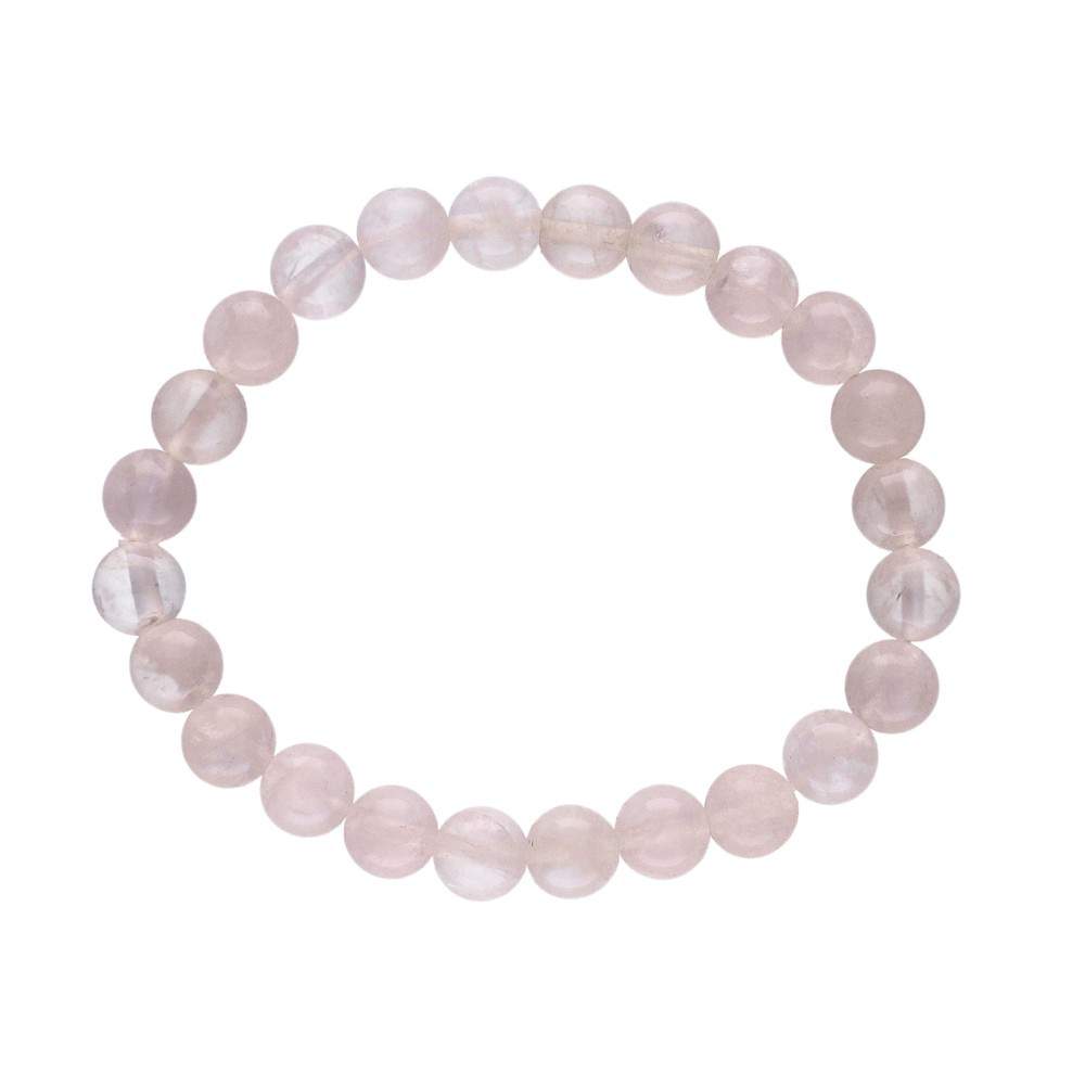 Rose Quartz Crystal Bead Bracelet 8mm - Flying Wild