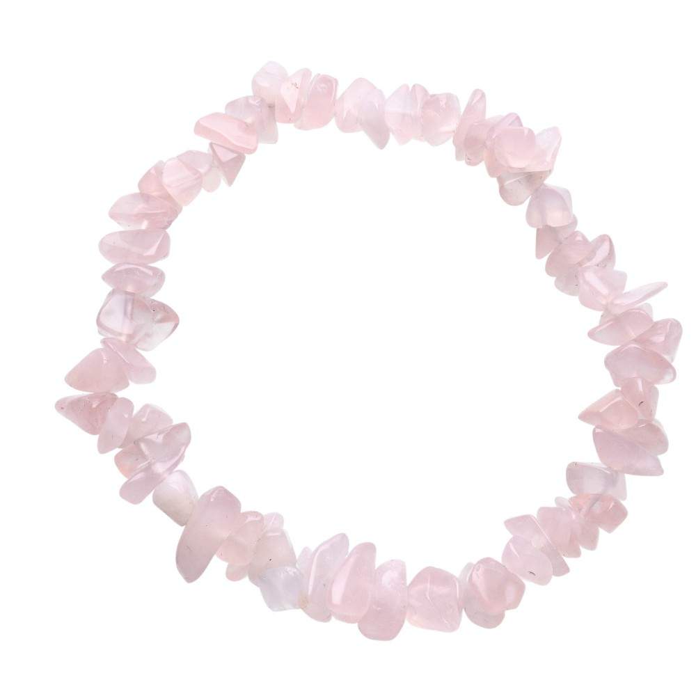 Rose Quartz Crystal Chip Bracelet - Flying Wild