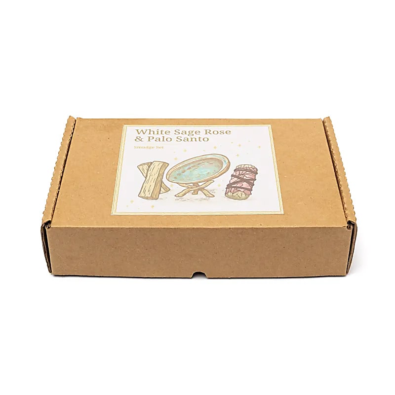 Smudge Bundle White Sage & Rose and Palo Santo - Flying Wild
