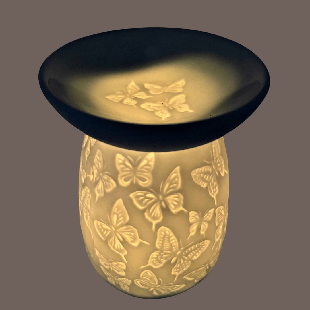 Ceramic Essential Oil Burner Butterflies - Flying Wild