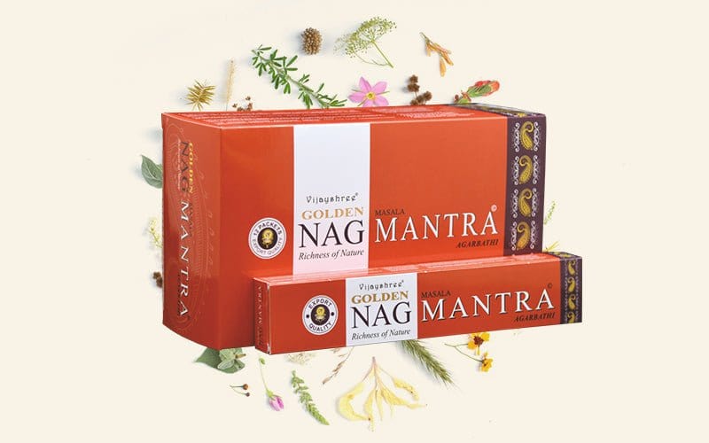 Golden Nag Mantra Incense Sticks by Vijayshree - Flying Wild