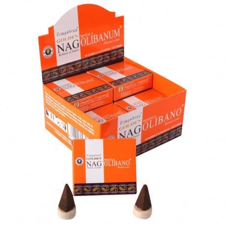Golden Nag Olibanum Incense Cones by Vijayshree - Flying Wild