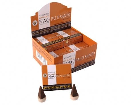 Golden Nag Palo Santo Incense Cones by Vijayshree - Flying Wild