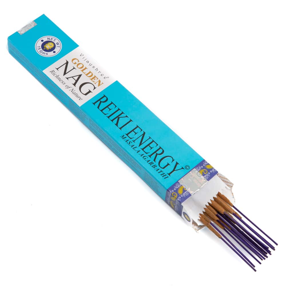 Golden Nag Reiki Energy Incense Sticks by Vijayshree - Flying Wild