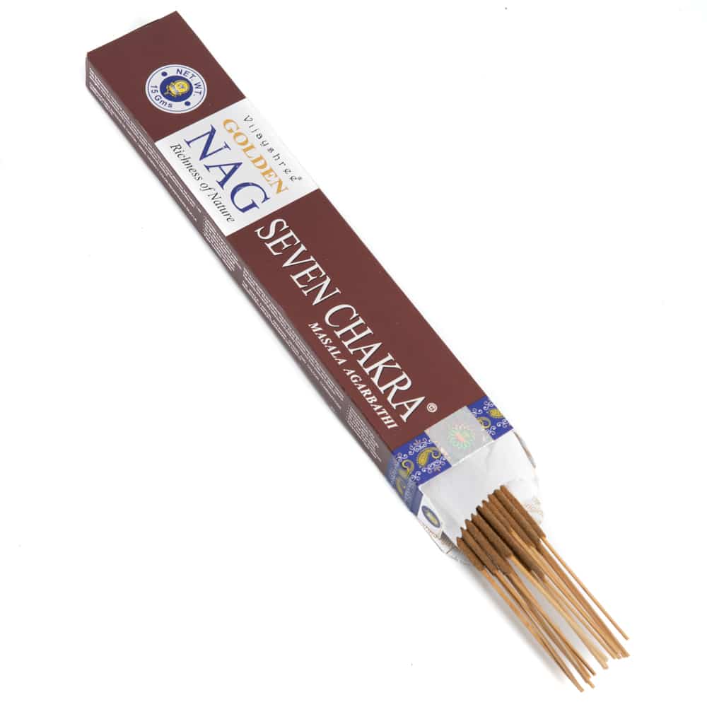 Golden Nag Seven Chakra Incense Sticks by Vijayshree - Flying Wild