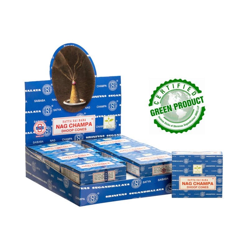 Sai Baba Nag Champa Dhoop Incense Cone by Satya - Flying Wild