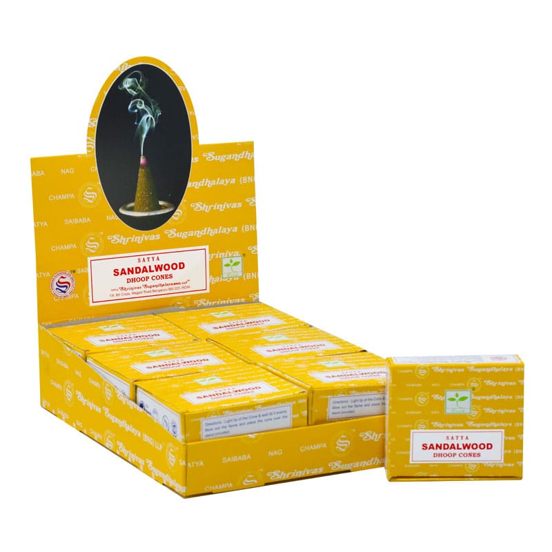 Sandalwood Incense Dhoop Cones by Satya - Flying Wild