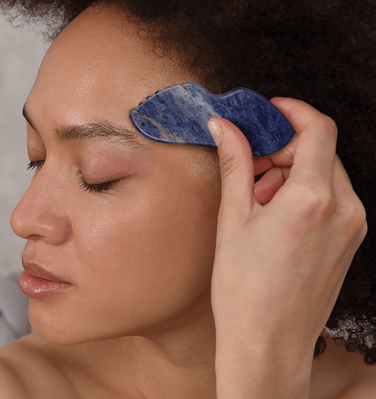 Sodalite Jagged Edge Lips Gua Sha