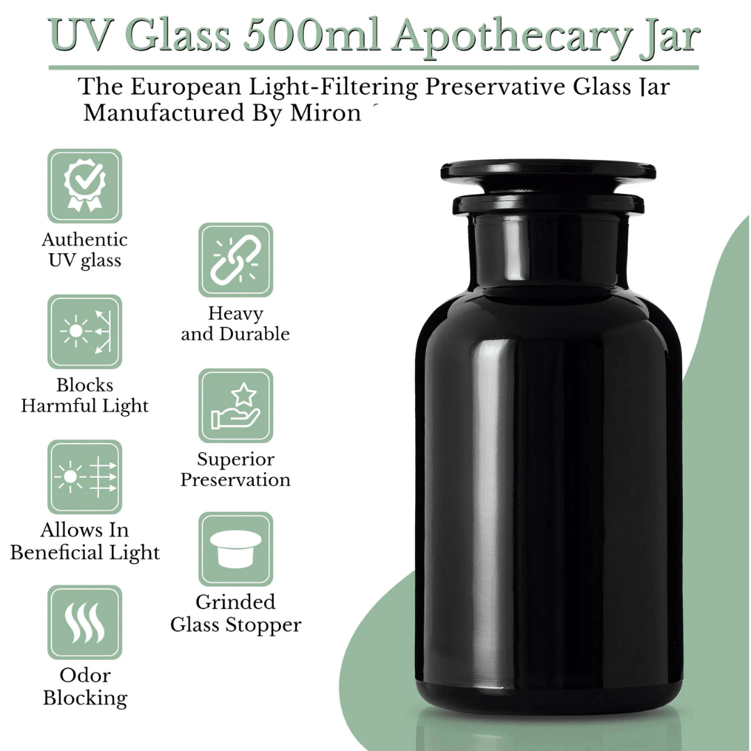 Apothecary Jar Violet Glass With Glass Stopper 2000ml - Flying Wild