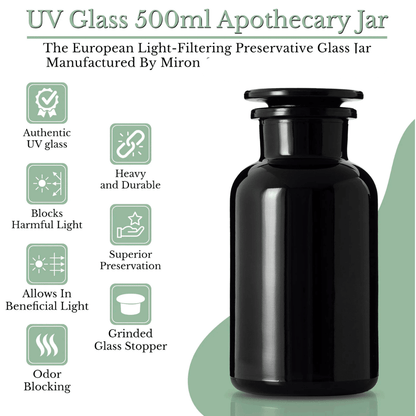 Apothecary Jar Violet Glass With Glass Stopper 2000ml - Flying Wild