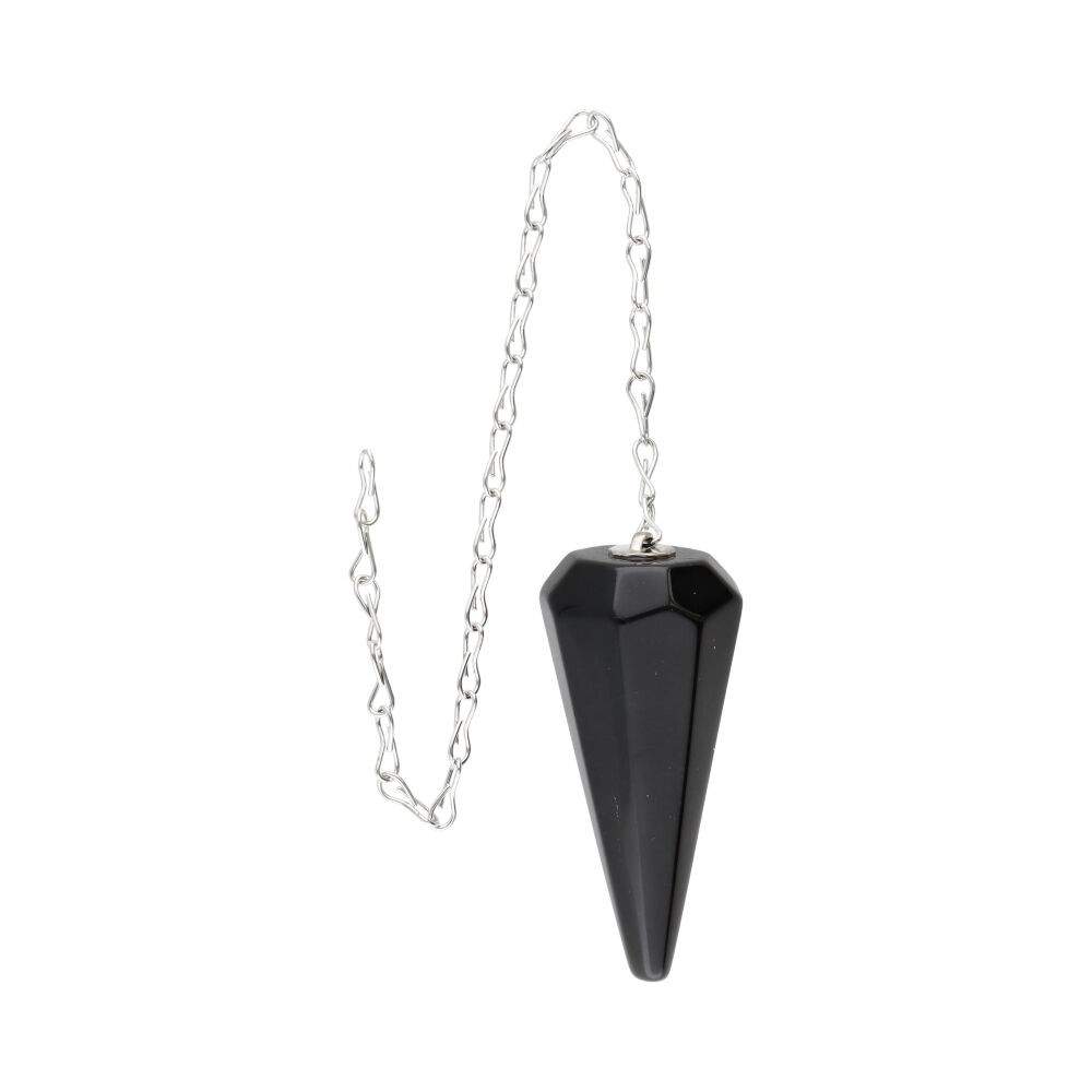 Black Obsidian Faceted Pendulum - Flying Wild