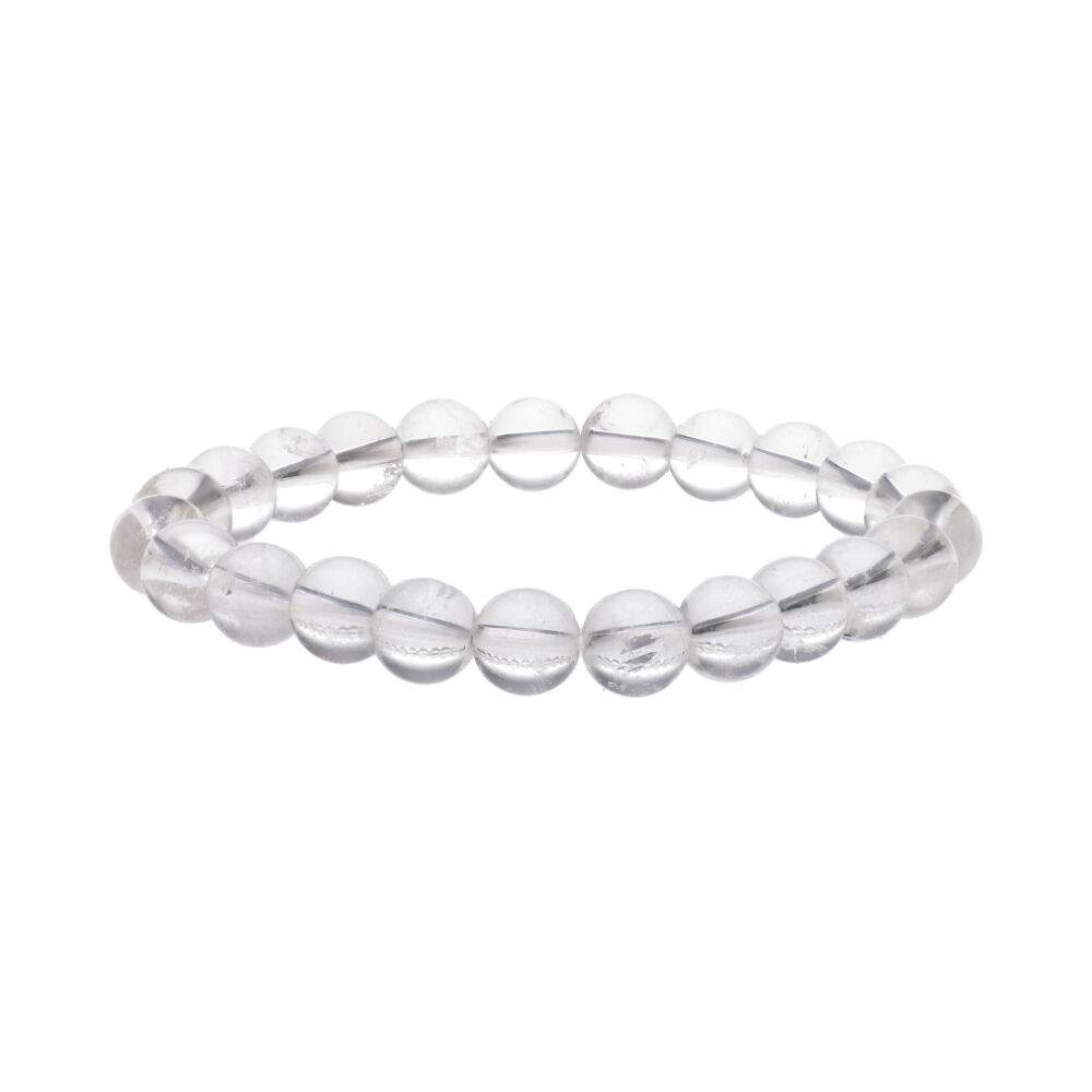 Clear Quartz Bead Bracelet 8mm - Flying Wild