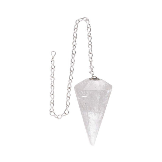 Clear Quartz Faceted Pendulum - Flying Wild