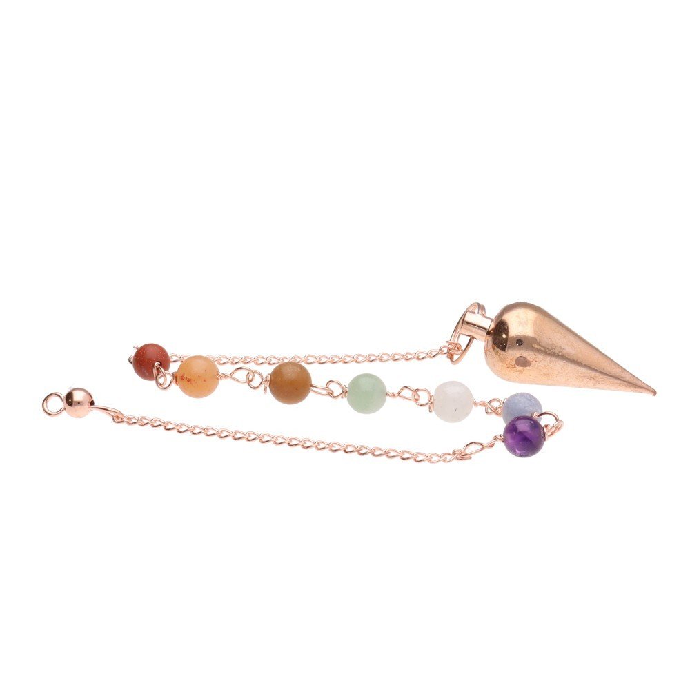 Copper Drop Pendulum with Chakras - Flying Wild