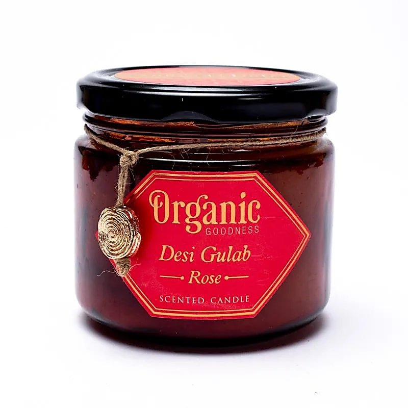 Desi Gulab Rose Organic Soy Wax Candle - Flying Wild