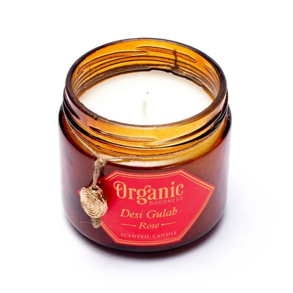 Desi Gulab Rose Organic Soy Wax Candle - Flying Wild