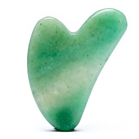 Green aventurine gua sha massage stone Heart - Flying Wild