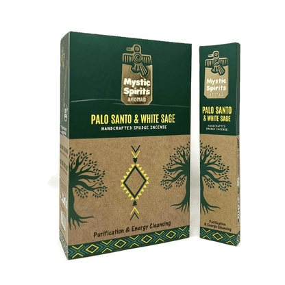 Mystic Spirits Palo Santo & White Sage Smudge Incense Sticks - Flying Wild