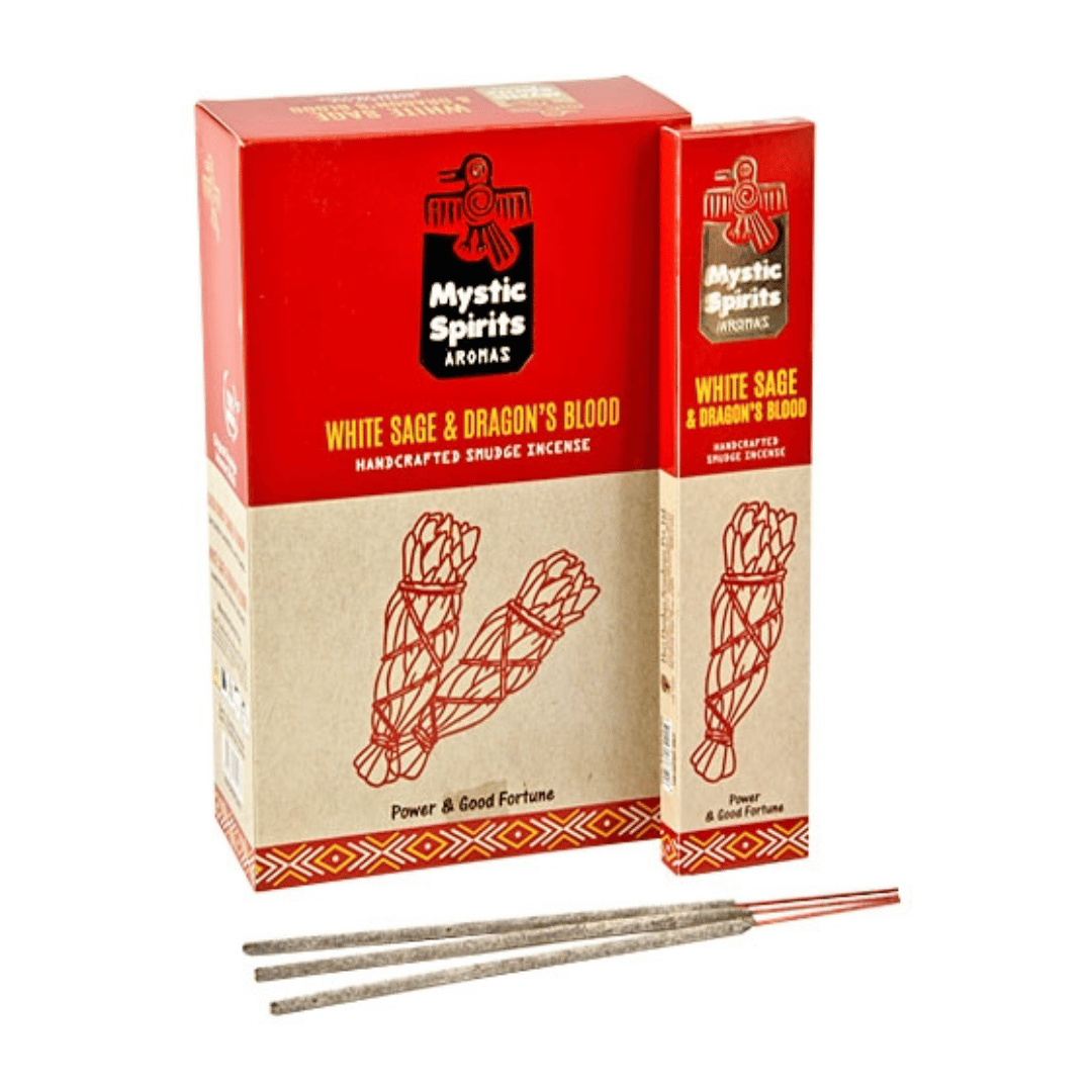 Mystic Spirits White Sage & Dragons Blood Smudge Incense Sticks - Flying Wild