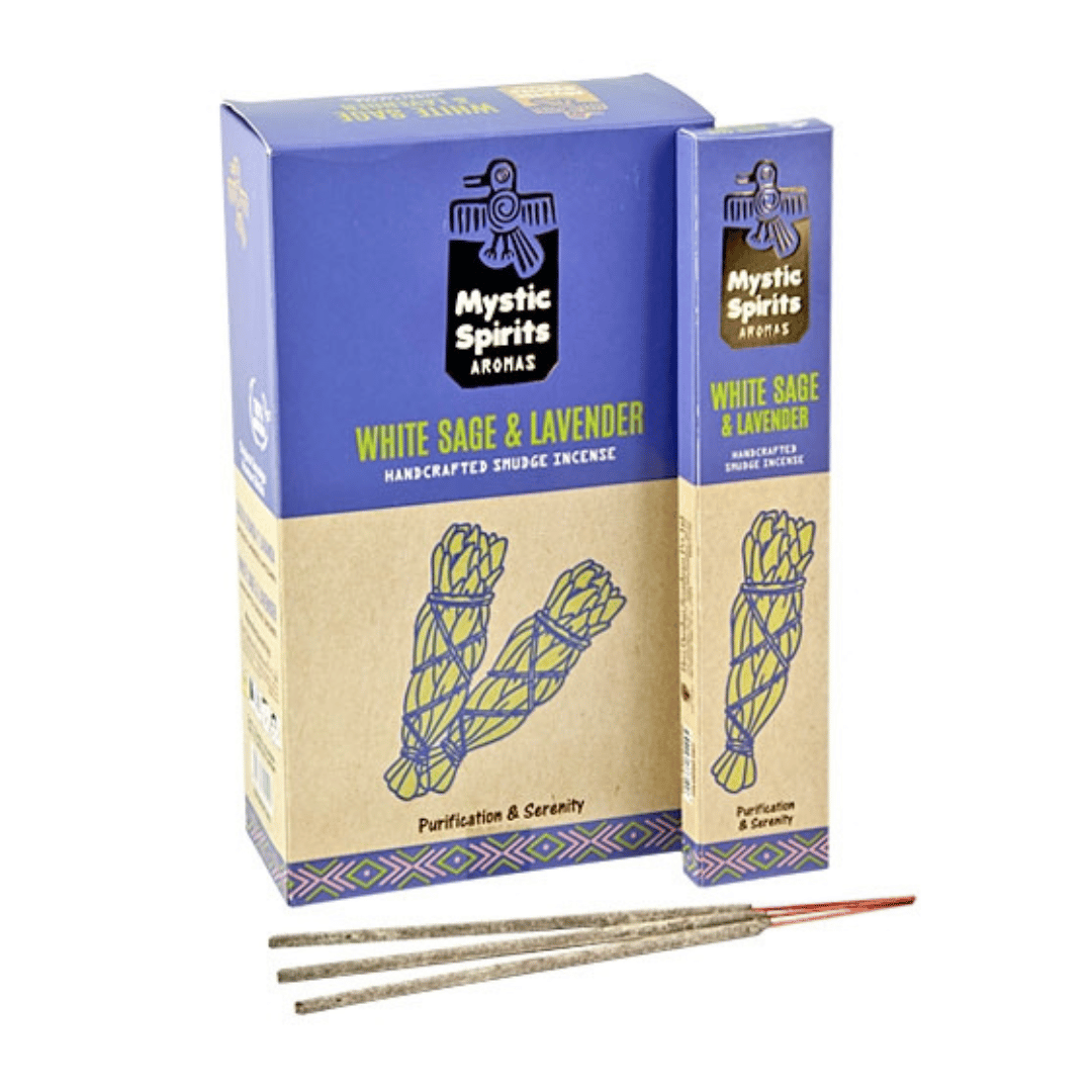 Mystic Spirits White Sage & Lavender Smudge Incense Sticks - Flying Wild