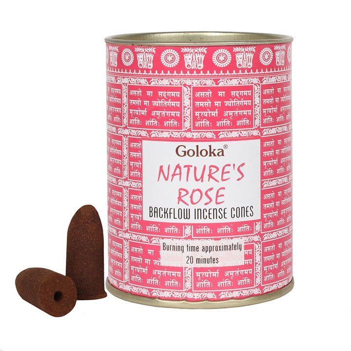 Nature's Rose Backflow Incense Cones by Goloka - Flying Wild