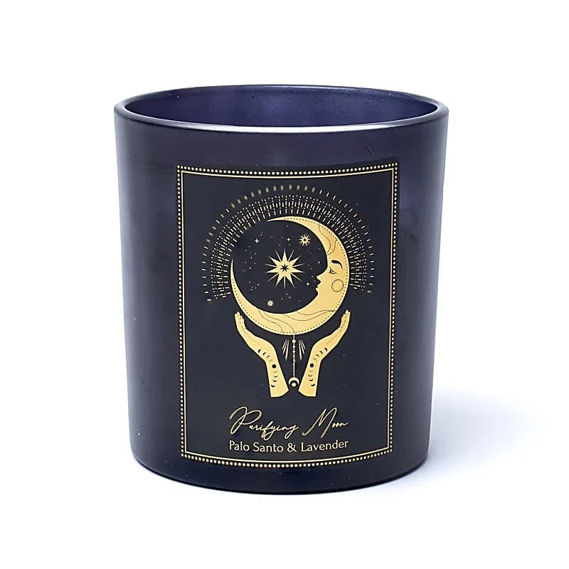 Purifying Moon Manifestation Candle With Amethyst - Flying Wild