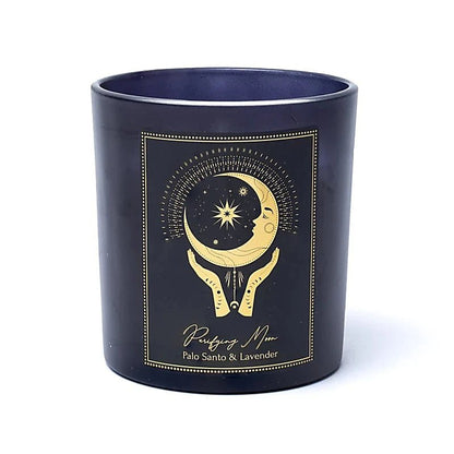 Purifying Moon Manifestation Candle With Amethyst - Flying Wild