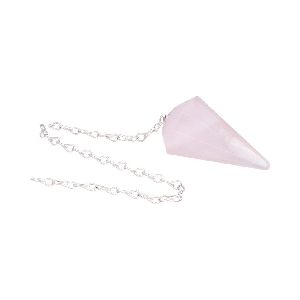 Rose Quartz Faceted Pendulum - Flying Wild