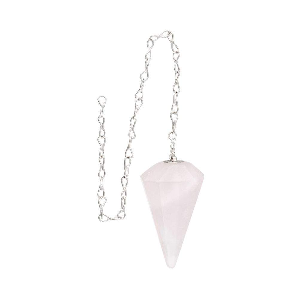 Rose Quartz Faceted Pendulum - Flying Wild