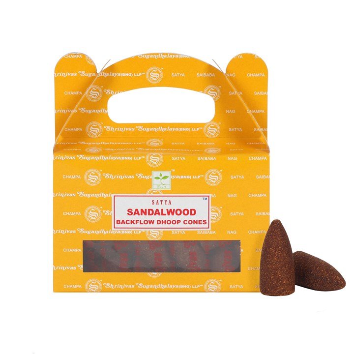 Sandalwood Backflow Incense Cones by Satya - Flying Wild