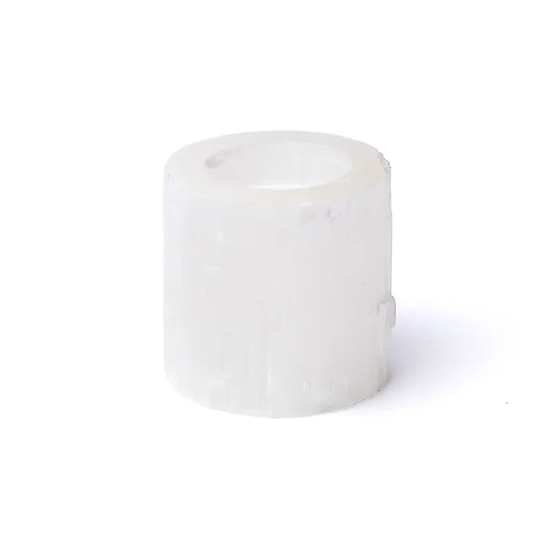 Selenite Cylinder Tealight Holder - Flying Wild