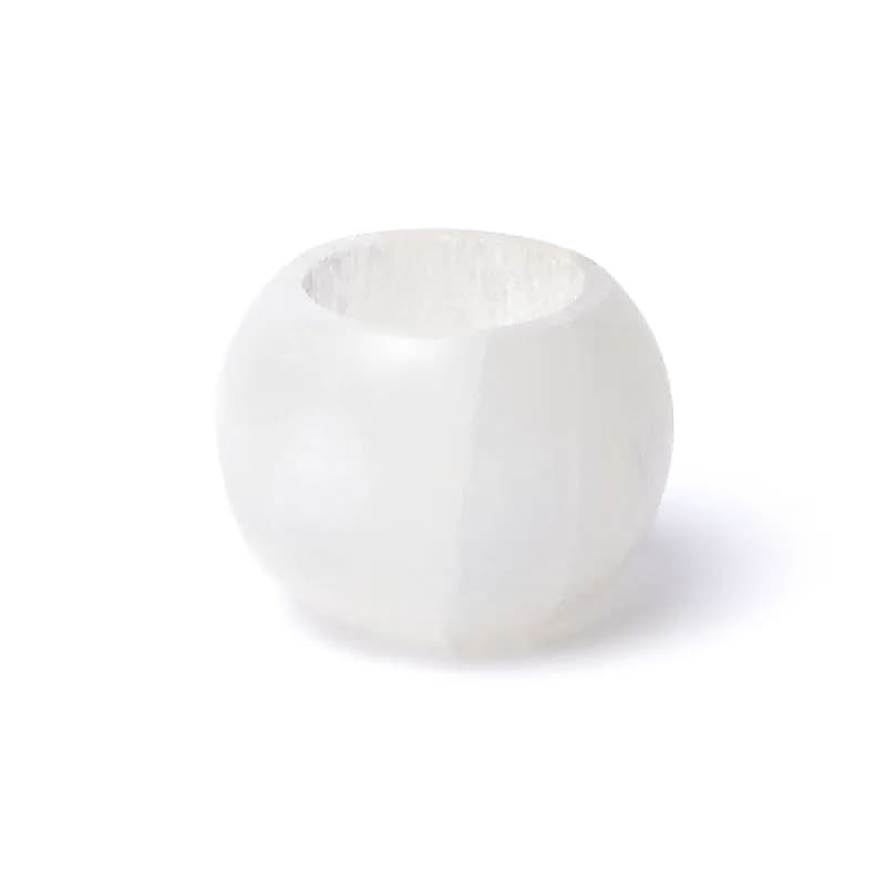 Selenite Sphere Tealight Holder - Flying Wild