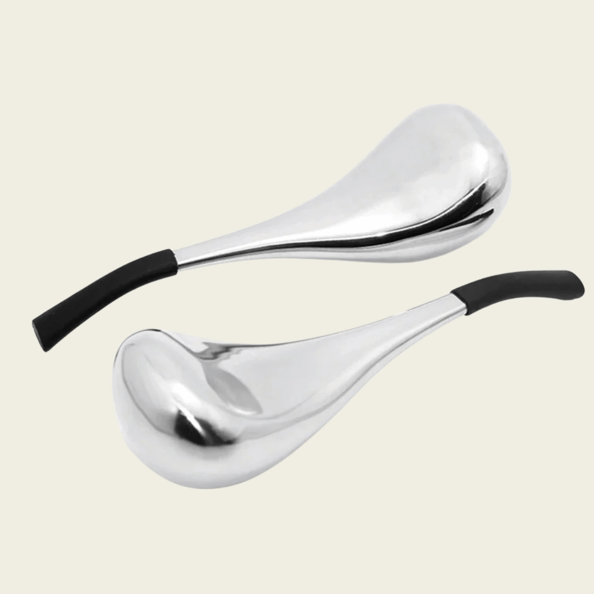 Round Stainless Steel Ice Globe Facial Spoon - Set of Two