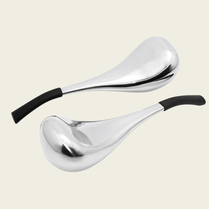 Round Stainless Steel Ice Globe Facial Spoon - Set of Two
