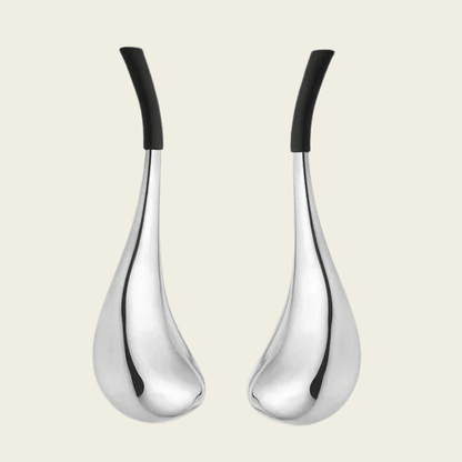 Round Stainless Steel Ice Globe Facial Spoon - Set of Two