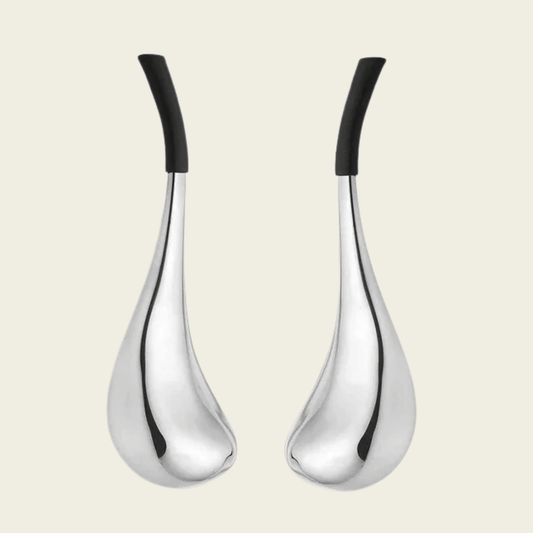 Round Stainless Steel Ice Globe Facial Spoon - Set of Two