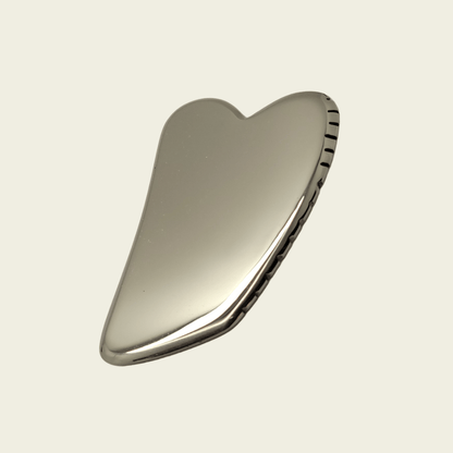Stainless Steel Heart Jagged Edge Gua Sha
