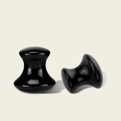ZFL Mushroom Black Obsidian Facial Tool - Set of Two - zonefacelift.shop
