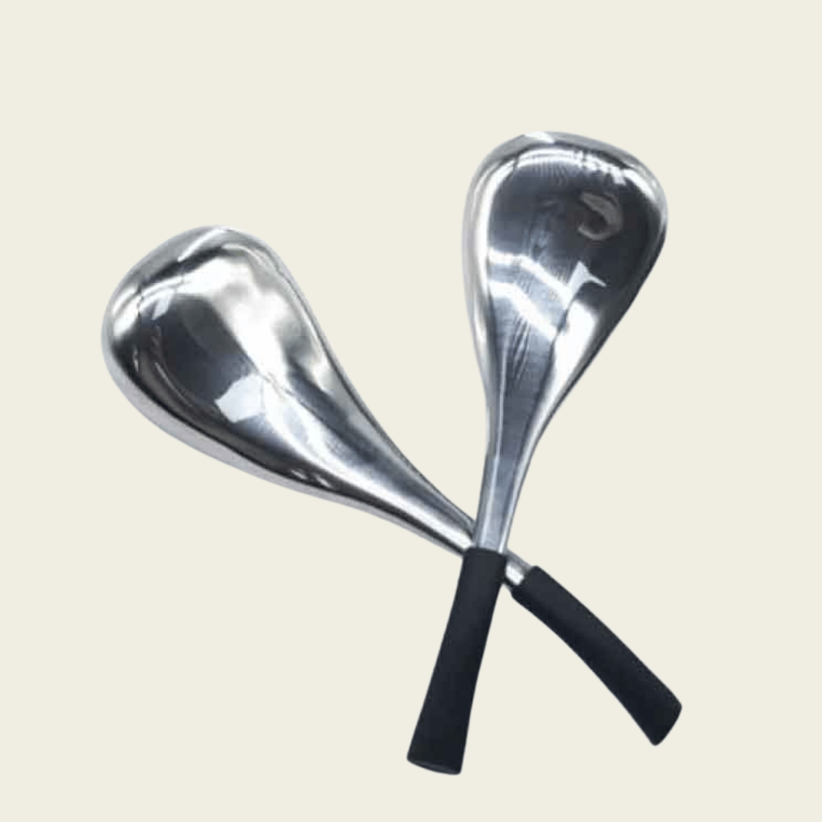 Round Stainless Steel Ice Globe Facial Spoon - Set of Two