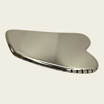Stainless Steel Heart Jagged Edge Gua Sha