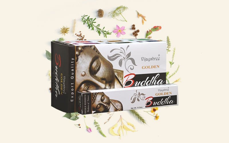 Golden Nag Buddha Incense Sticks by Vijayshree - Flying Wild