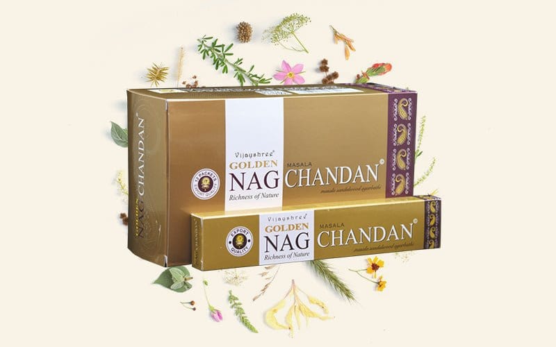 Golden Nag Chandan Incense Sticks by Vijayshree - Flying Wild