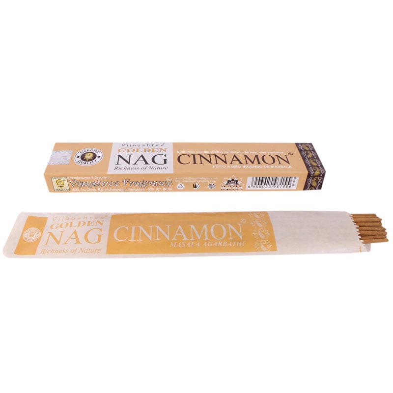 Golden Nag Cinnamon Incense Sticks by Vijayshree - Flying Wild