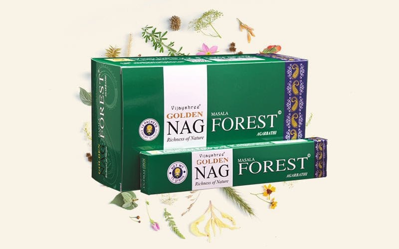 Golden Nag Forest Incense Sticks by Vijayshree - Flying Wild