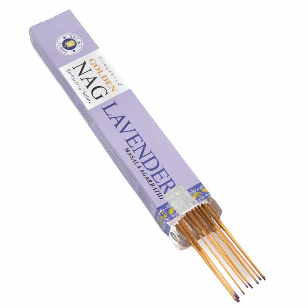 Golden Nag Lavender Incense Sticks by Vijayshree - Flying Wild